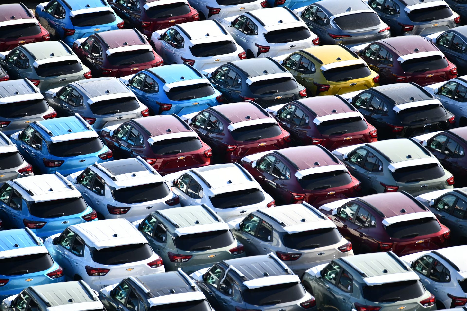 New vehicles awaiting export